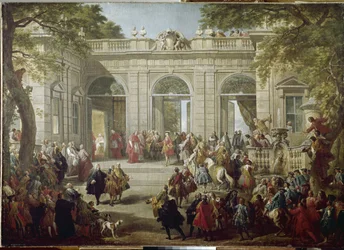 Charles III of Spain Visits Pope Benedetto XIV in the Coffee House of the Palace of Quirinale