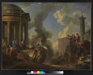 Marcus Curtius Leaping into the Gulf c.1730