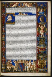 Frontispiece, from Giovanni Simonetta, Historia delle cose facte dallo invictissimo duca Francesco Sforza [c.d. Sforziade], Milano, Antonio Zarotto
