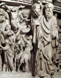 Detail of the Reliefs of the Chair by Giovanni Pisano