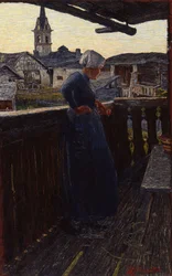 On the balcony