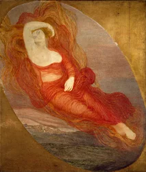 The Goddess of Love, painting by Giovanni Segantini (1858-1899), 1894-1897, Sun. 210x133 cm, Milan, Galleria d