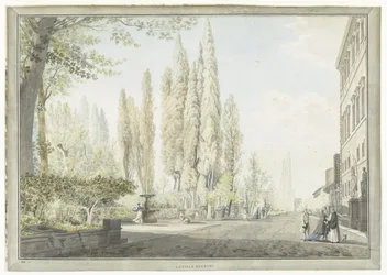 View of the Villa Montalto in Rome - La ville Negroni (title on object) - Views of Rome and its surroundings (series title)