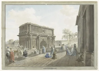 View of the Arch of Septimius Severus in Rome