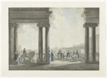 View of the Gardens of the Villa Medici in Rome