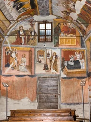 The Main Door of the Botoneri Chapel with the Paintings Depicting the Passion of Christ