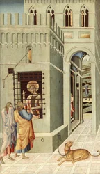 Saint John the Baptist in Prison Visited by Two Disciples, 1455-1460