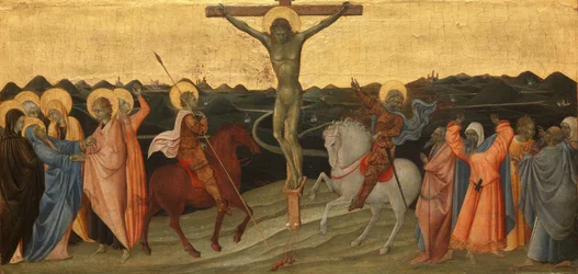 The Crucifixion with Mary, John, Mary Magdalene, St Longinus and the Converted Centurion
