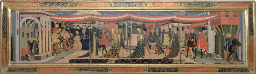 Frontal from the Adimari Cassone Depicting a Wedding Scene in Front of the Baptistry
