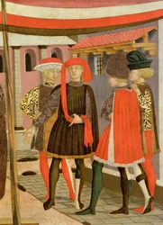 Frontal from the Adimari Cassone (detail of four men)