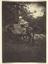 Female Peasant Riding Donkey