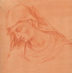 Head of a Mourning Woman in Profile to the Left