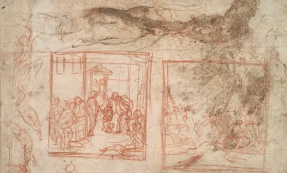 Study of a Tree (recto); Figure & Compositional Studies (verso)