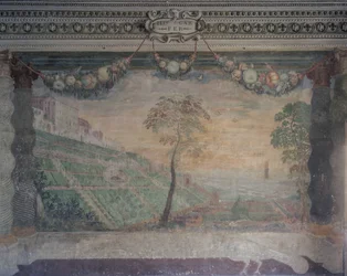 View of the Villa based on the Original Design, Hall of the Fountain