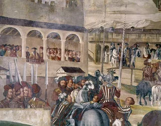 Tournament in Honour of Christian I of Denmark at Castello di Malpaga (detail)