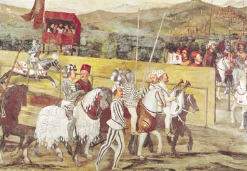 Tournament in Honour of Christian I of Denmark at Castello di Malpaga in 1474 (detail)