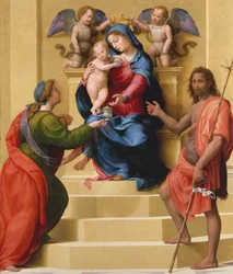 Madonna and Child Enthroned with Saints Mary Magdalen and John the Baptist