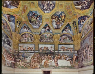Room of Psiche: view of the western wall, with the rustic Banquet