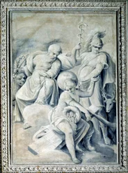 Allegory of Prudence and Value holding enchained Fortune