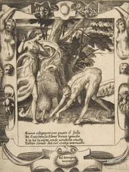 Juno Sending Famine Against Crasiton, Set Within an Elaborate Frame, from 