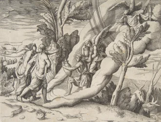 Jupiter and Juno Being Received in the Heavens by Ganymede and Hebe, from the 