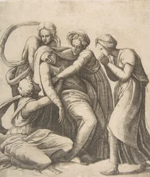 The Virgin Fainting and Being Supported in the Arms of the Holy Women