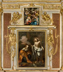 Chapel of the SS Sacrament, First Span North Side, Noli me tangere, Apparition of Christ to the Magdalene, Collection of Manna
