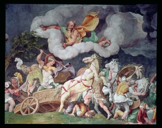 Achilles Dragging the Body of Hector Round on His Chariot, (detail)