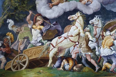Diomedes Fighting Against Phegeus and Idaios