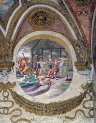 One of frescoes from Chamber of Winds or of Zodiac