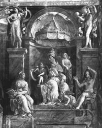 Pope Leo I the Great (c.390-461) between Two Virtues, Raphael Rooms