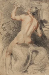 Rider on Horseback, seen from behind