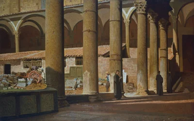The cloister of St Croce