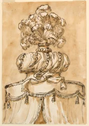 (Detail) of a Plumed Canopy Finial