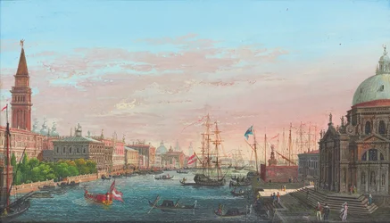 View of the Grand Canal, Venice, with the Palazzo Ducale and the Salute