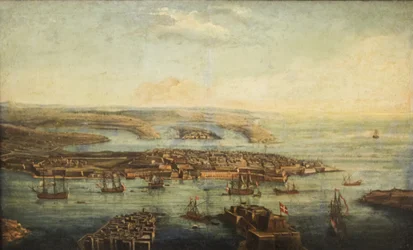 A View of Grand Harbour, Marsamxett and Valletta