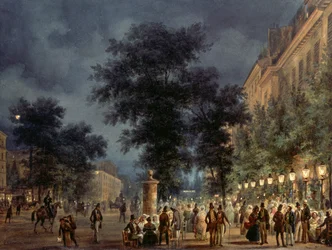 Cafe in Paris at Night