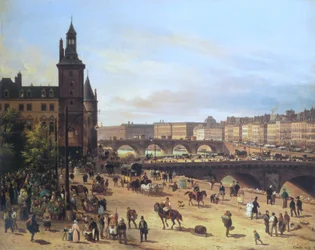 The Flower Market, the Clock Tower, the Pont au Change and the Pont Neuf