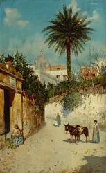 A Street Scene in Naples