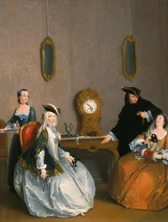 Group Preparing to go to a Masked Ball