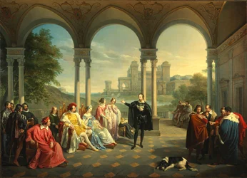 Torquato Tasso reads La Gerusalemme Liberata at the Court of Ferrara, 1841