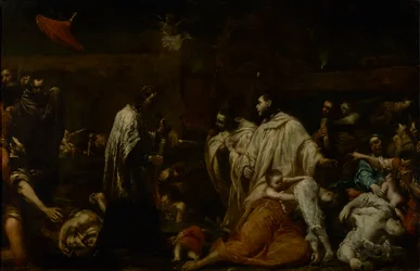 Blessed Bernard Tolomei Interceding for the Cessation of the Plague in Siena