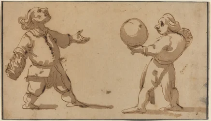A Caricature with Ball Players