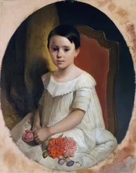 Little Girl with Flowers