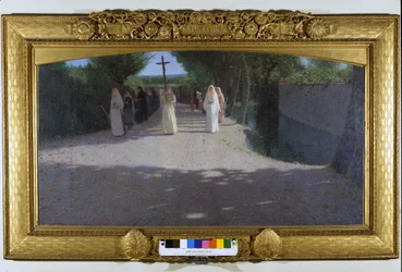 The procession. Painting by Giovanni Pellizza da Volpedo (1868-1907)
