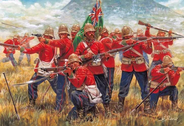 Soldiers of the British Empire at the Battle of Isandhlwana (Illustration)