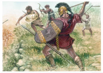 Macedonia (ancient kingdom): soldiers from light infantry (Illustration)