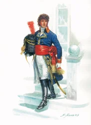 Portrait of young Joachim Murat (1767-1815) (illustration by Giuseppe Rava)
