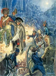Emperor Napoleon I on the Eve of the Battle of Jena and Auerstaedt 14 October 1805 (Illustration by Giuseppe Rava)