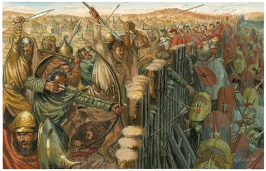 The armies of Alexander the Great Storms in City